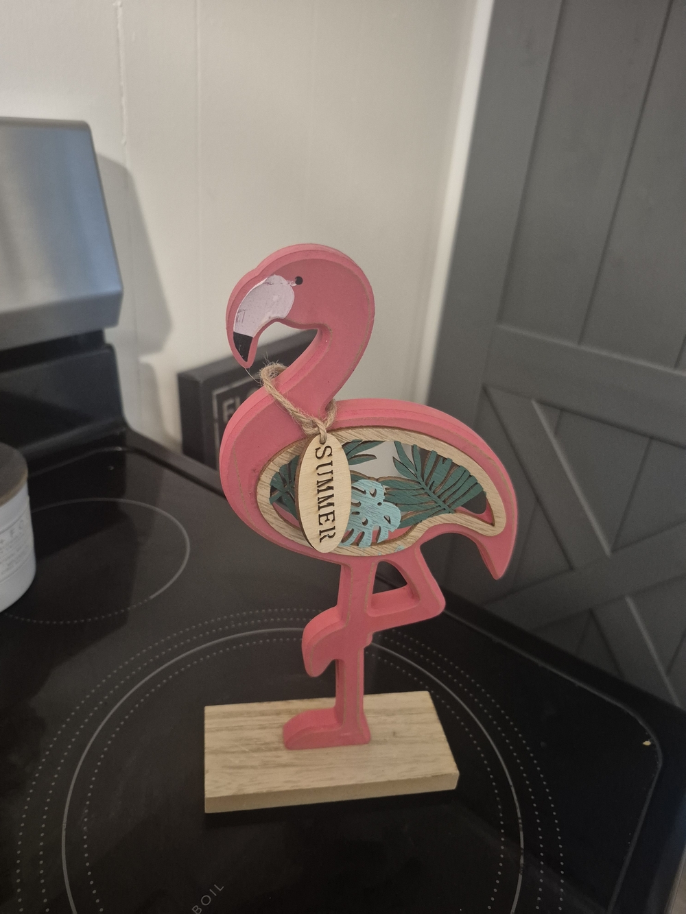 Pink Wooden Flamingo Summer Decor